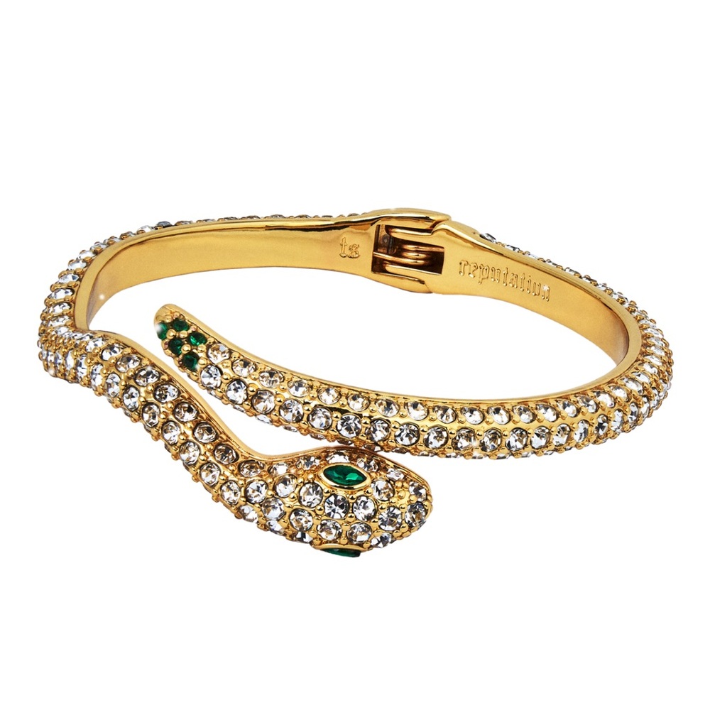 Taylor Swift Snake Cuff Bracelet Reputation Rep Gold Green Karyn Holiday